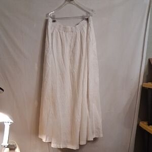 a new day Women's Long White Lined Skirt Size Xxl
